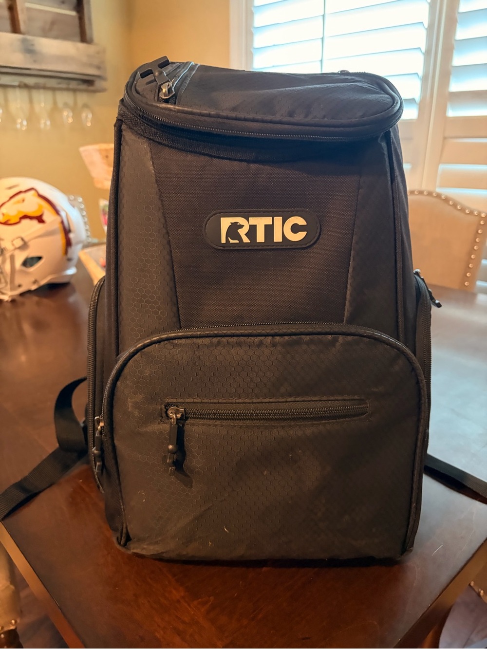 RTIC Black Insulated Cooler Backpack - Portable Lunch & Beverage Pack